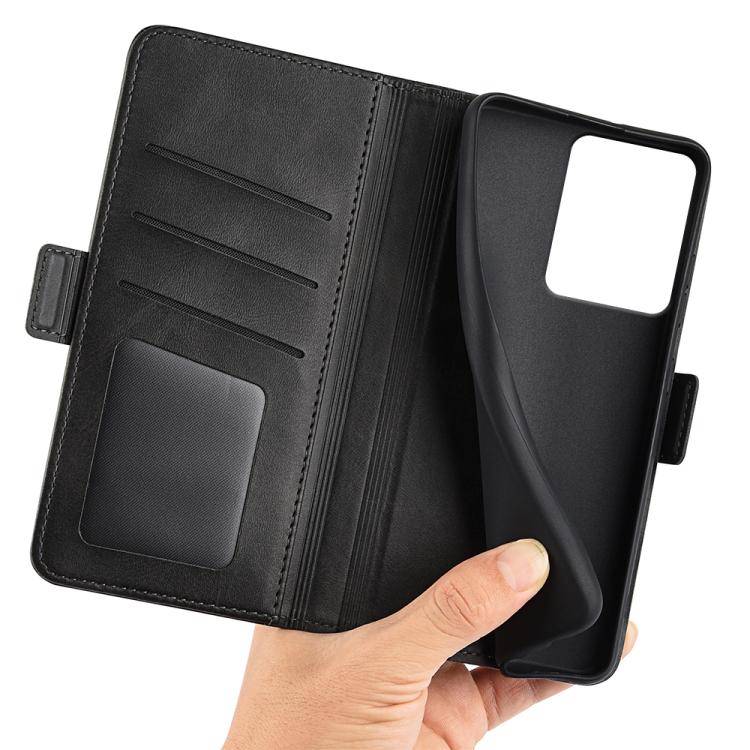 For Realme 14 5G Dual-side Magnetic Buckle Horizontal Flip Leather Phone Case