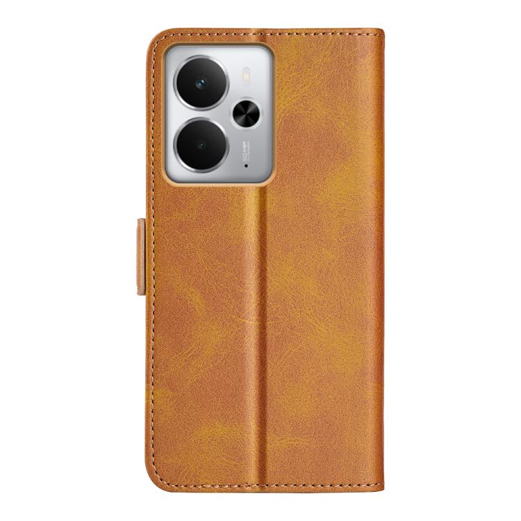 For Realme 14 5G Dual-side Magnetic Buckle Horizontal Flip Leather Phone Case