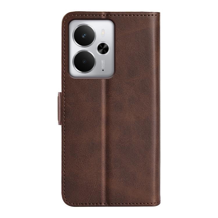 For Realme 14 5G Dual-side Magnetic Buckle Horizontal Flip Leather Phone Case