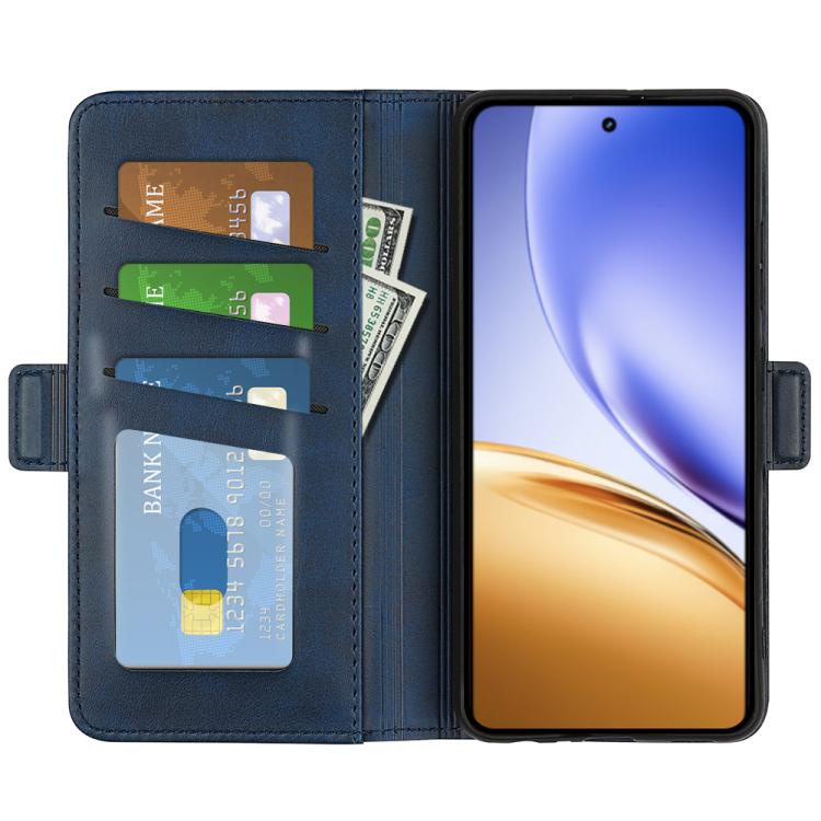 For Realme 14 5G Dual-side Magnetic Buckle Horizontal Flip Leather Phone Case