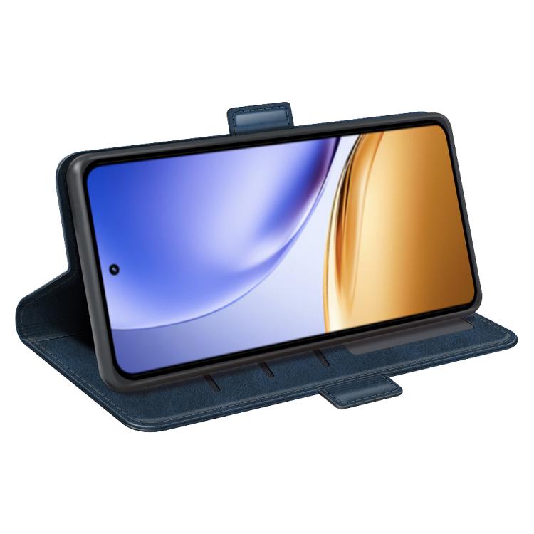 For Realme 14 5G Dual-side Magnetic Buckle Horizontal Flip Leather Phone Case