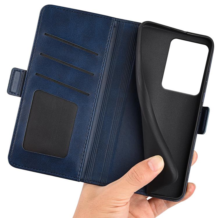 For Realme 14 5G Dual-side Magnetic Buckle Horizontal Flip Leather Phone Case