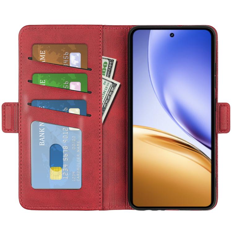 For Realme 14 5G Dual-side Magnetic Buckle Horizontal Flip Leather Phone Case