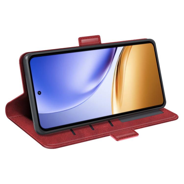 For Realme 14 5G Dual-side Magnetic Buckle Horizontal Flip Leather Phone Case