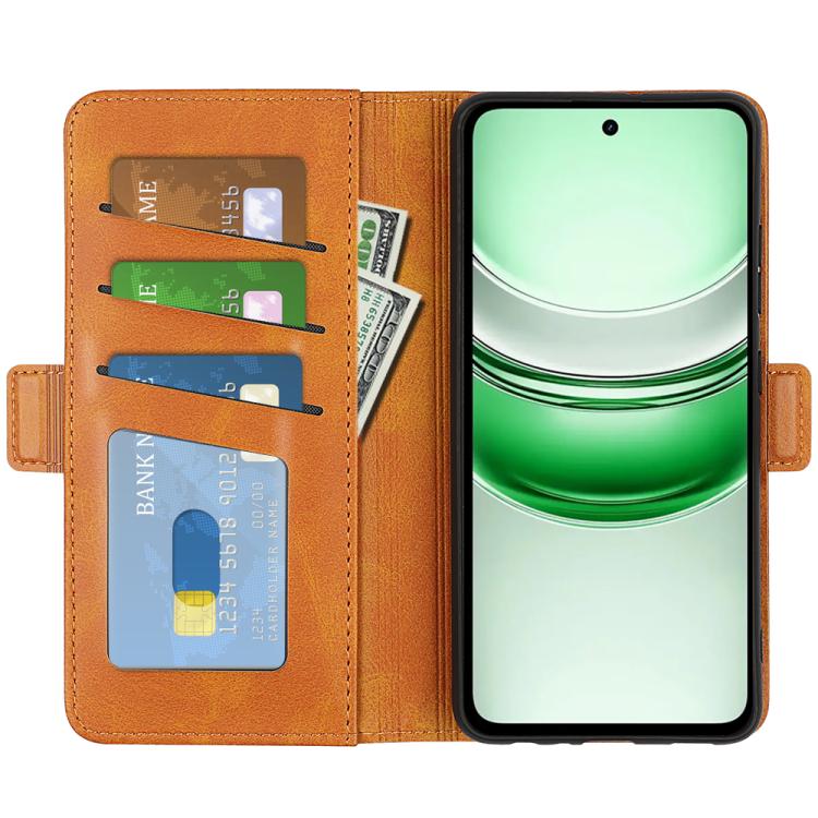 For Realme C71 4G Dual-side Magnetic Buckle Horizontal Flip Leather Phone Case