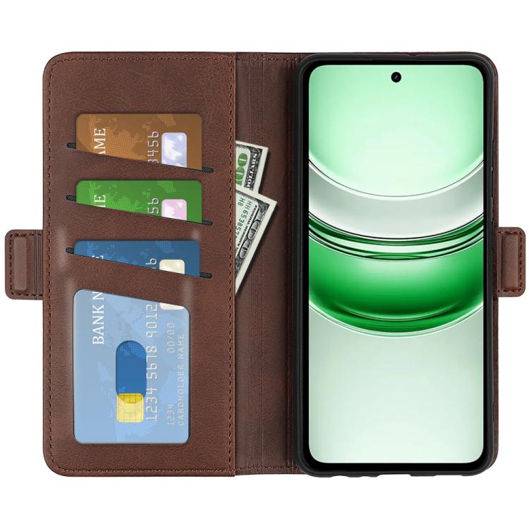 For Realme C71 4G Dual-side Magnetic Buckle Horizontal Flip Leather Phone Case