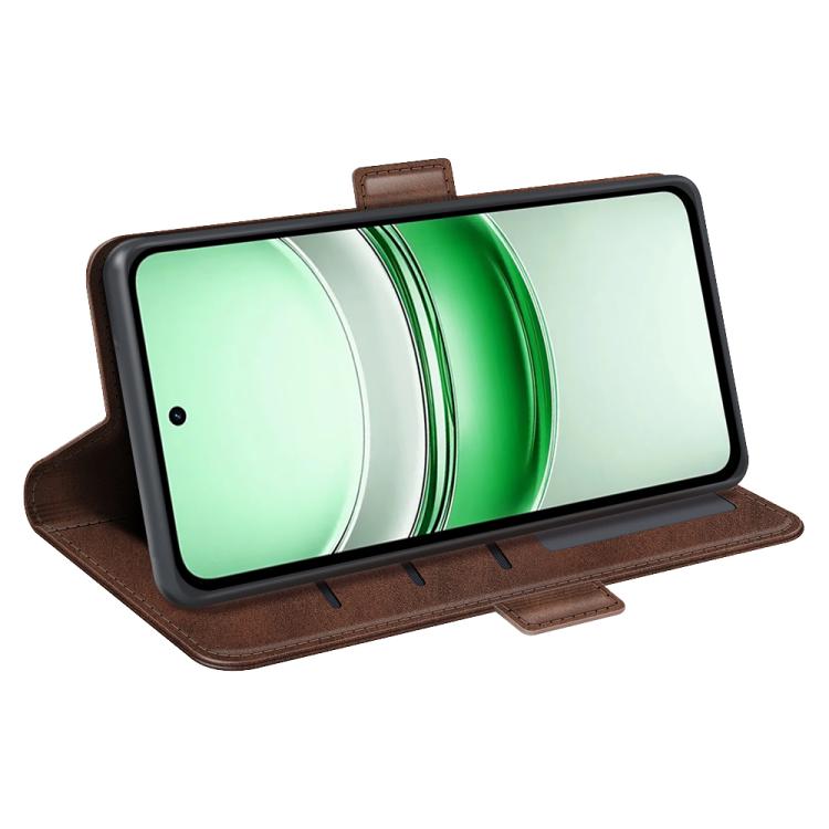 For Realme C71 4G Dual-side Magnetic Buckle Horizontal Flip Leather Phone Case