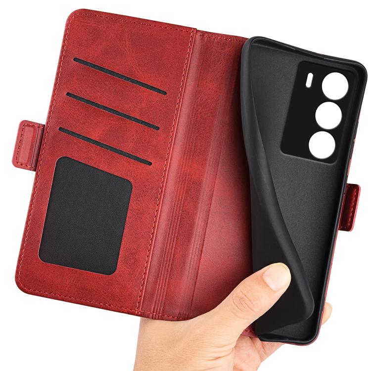 For Realme C71 4G Dual-side Magnetic Buckle Horizontal Flip Leather Phone Case