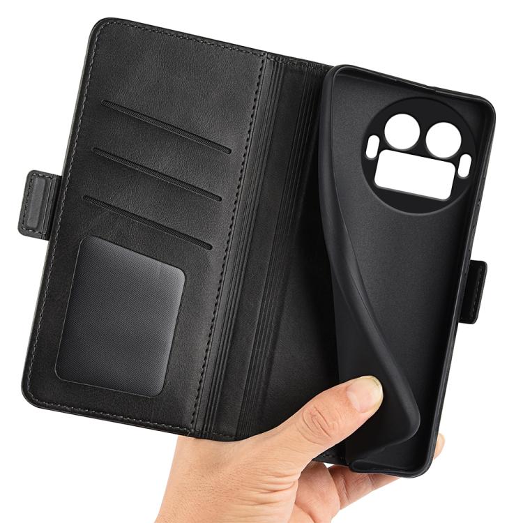 For Realme GT 8 Pro 5G Global Dual-side Magnetic Buckle Horizontal Flip Leather Phone Case
