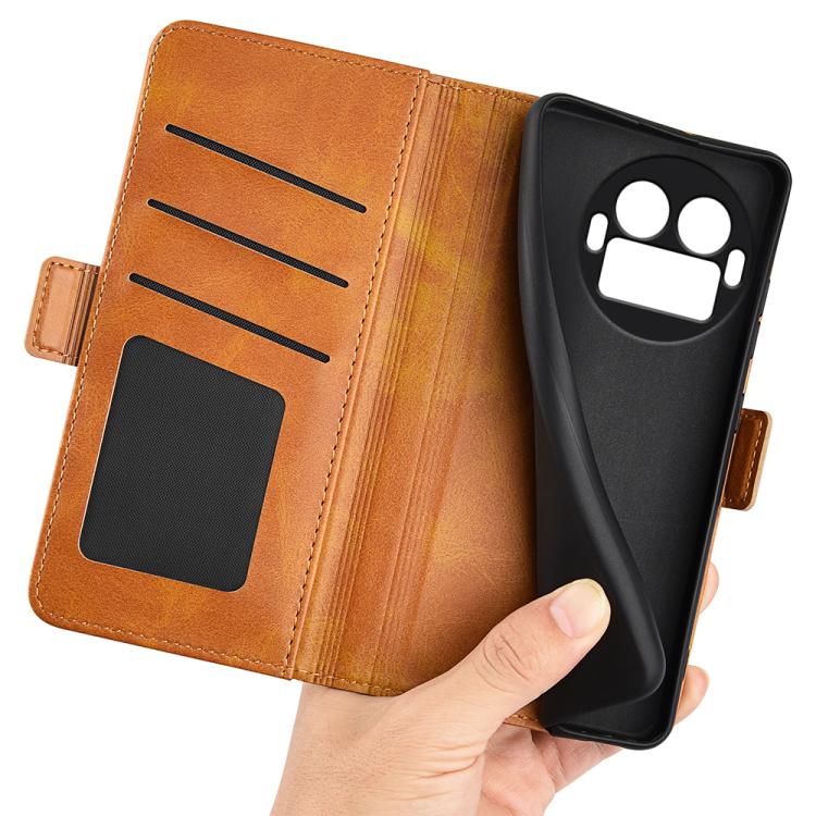 For Realme GT 8 Pro 5G Global Dual-side Magnetic Buckle Horizontal Flip Leather Phone Case