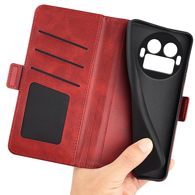 For Realme GT 8 Pro 5G Global Dual-side Magnetic Buckle Horizontal Flip Leather Phone Case