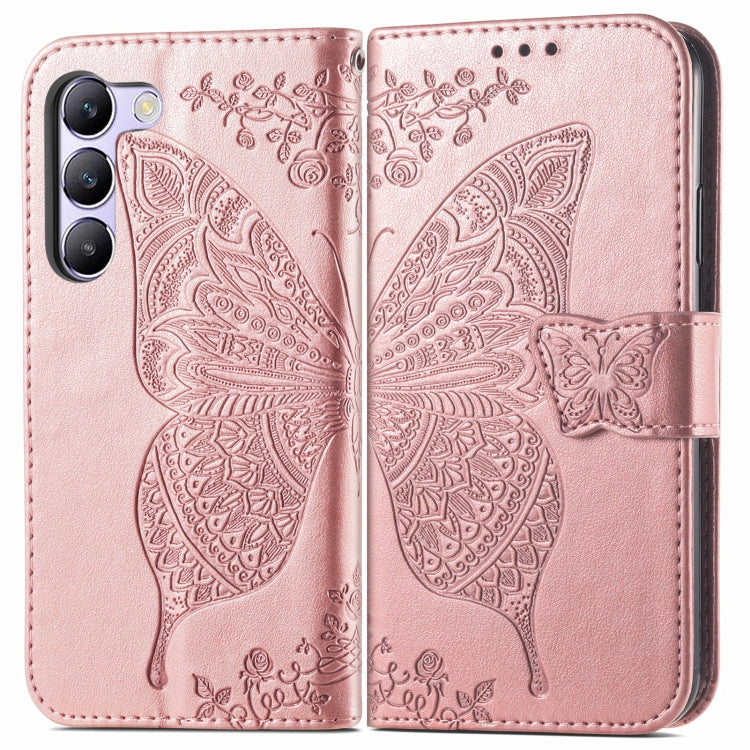 For vivo V40 SE Butterfly Love Flower Embossed Leather Phone Case