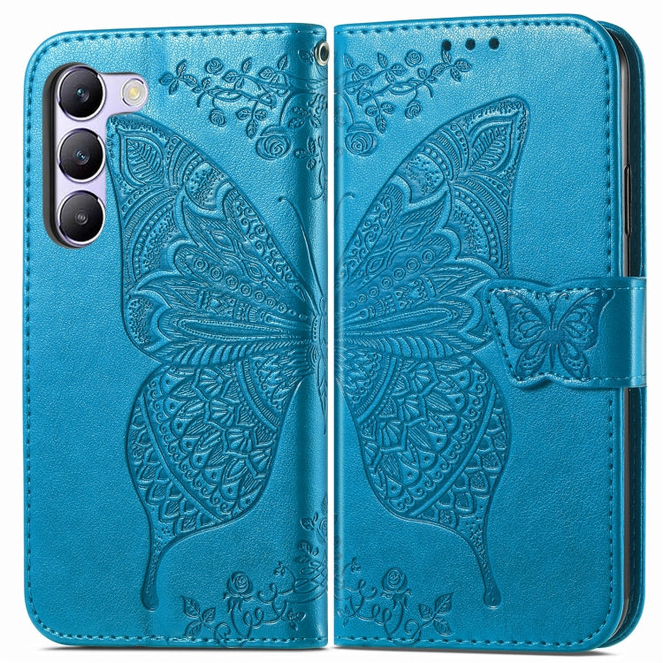 For vivo V40 SE Butterfly Love Flower Embossed Leather Phone Case