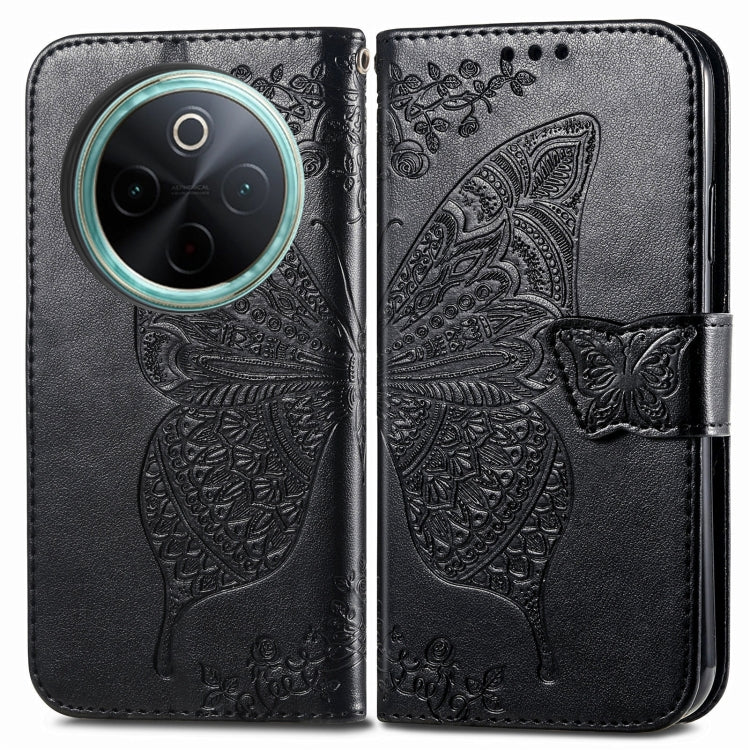 For vivo Y300 Pro Butterfly Love Flower Embossed Leather Phone Case