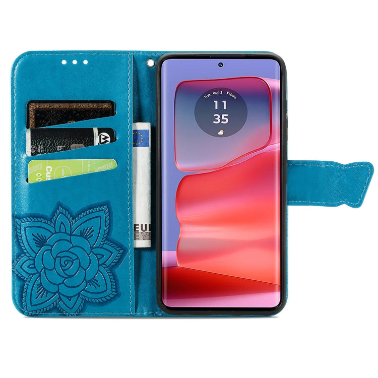 For Motorola moto Edge 50 Ultra Butterfly Love Flower Embossed Leather Phone Case
