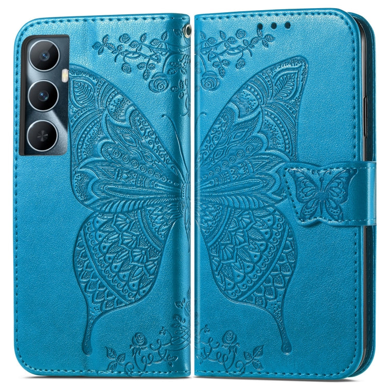 For Realme C65 Butterfly Love Flower Embossed Leather Phone Case