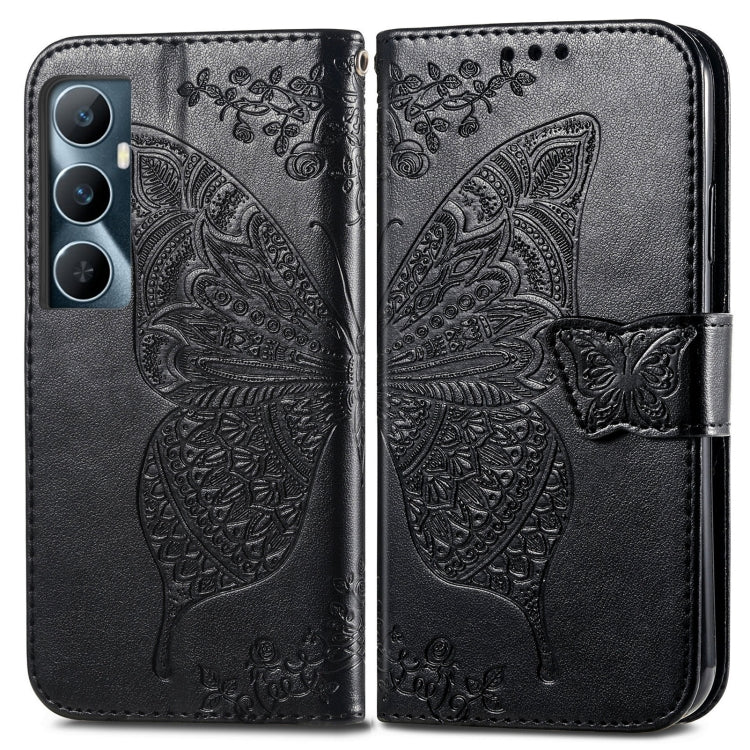 For Realme C65 Butterfly Love Flower Embossed Leather Phone Case