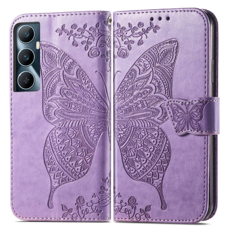 For Realme C65 Butterfly Love Flower Embossed Leather Phone Case