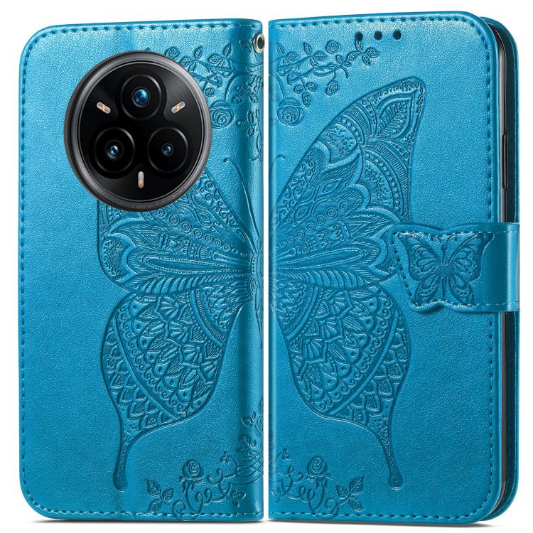 For Realme 14 Pro+ Butterfly Love Flower Embossed Leather Phone Case
