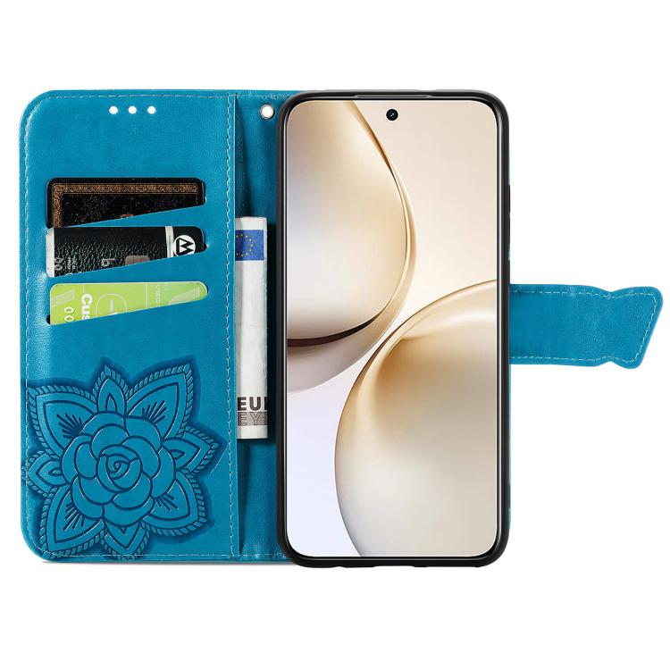 For Realme 14 Pro+ Butterfly Love Flower Embossed Leather Phone Case