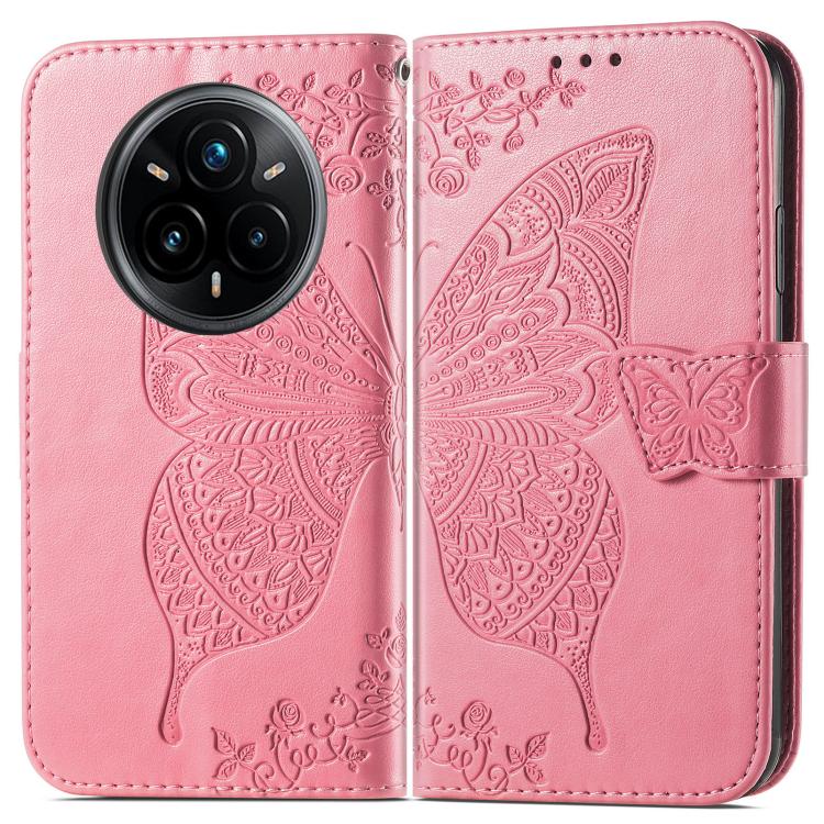 For Realme 14 Pro+ Butterfly Love Flower Embossed Leather Phone Case