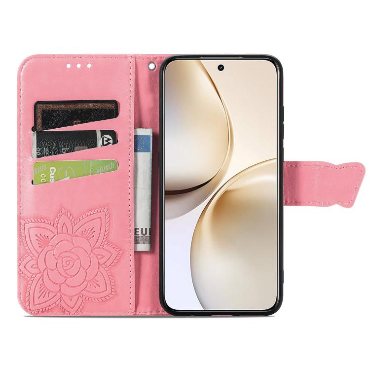 For Realme 14 Pro+ Butterfly Love Flower Embossed Leather Phone Case