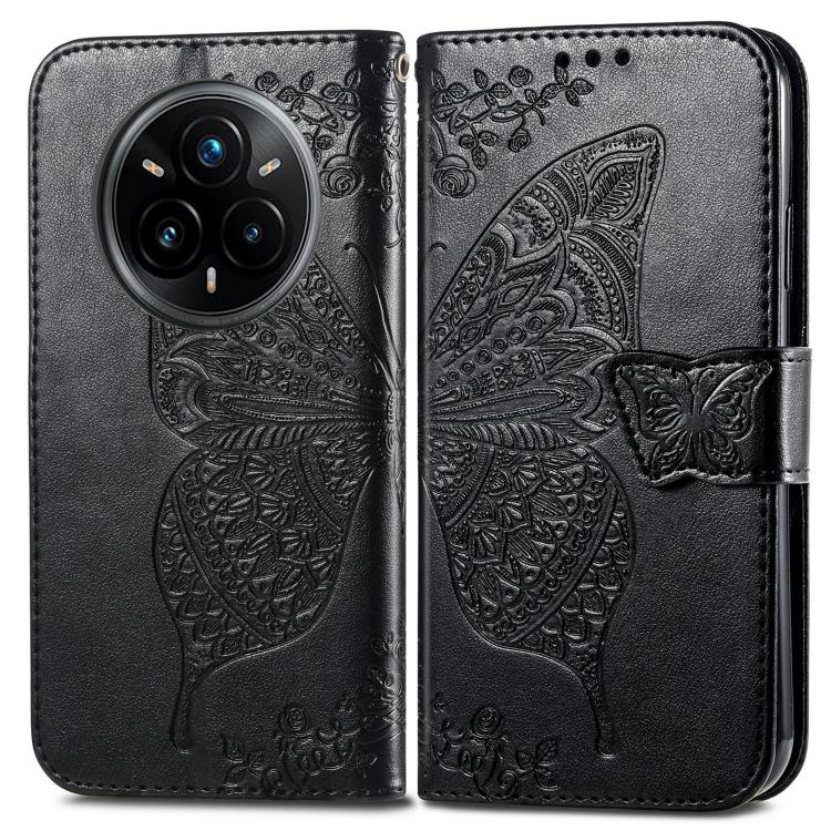 For Realme 14 Pro+ Butterfly Love Flower Embossed Leather Phone Case