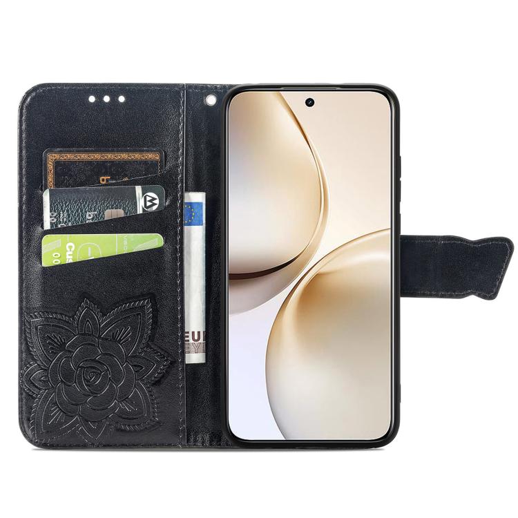 For Realme 14 Pro+ Butterfly Love Flower Embossed Leather Phone Case
