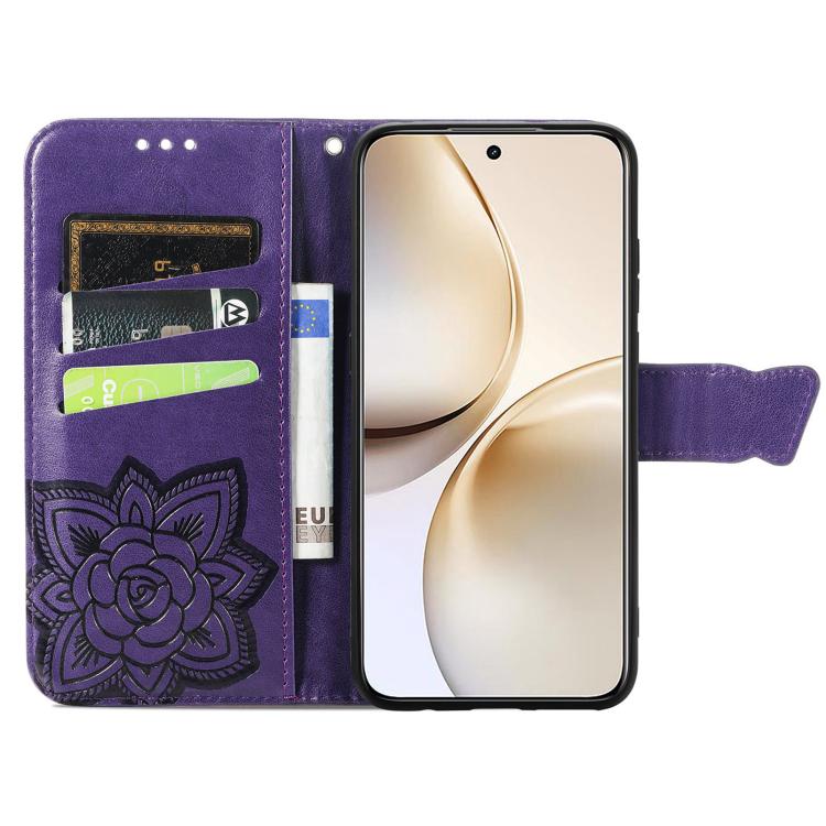 For Realme 14 Pro+ Butterfly Love Flower Embossed Leather Phone Case