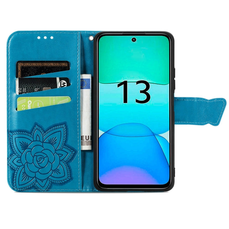 For Xiaomi Redmi 13 4G Butterfly Love Flower Embossed Leather Phone Case