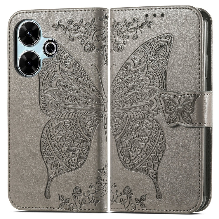 For Xiaomi Redmi 13 4G Butterfly Love Flower Embossed Leather Phone Case