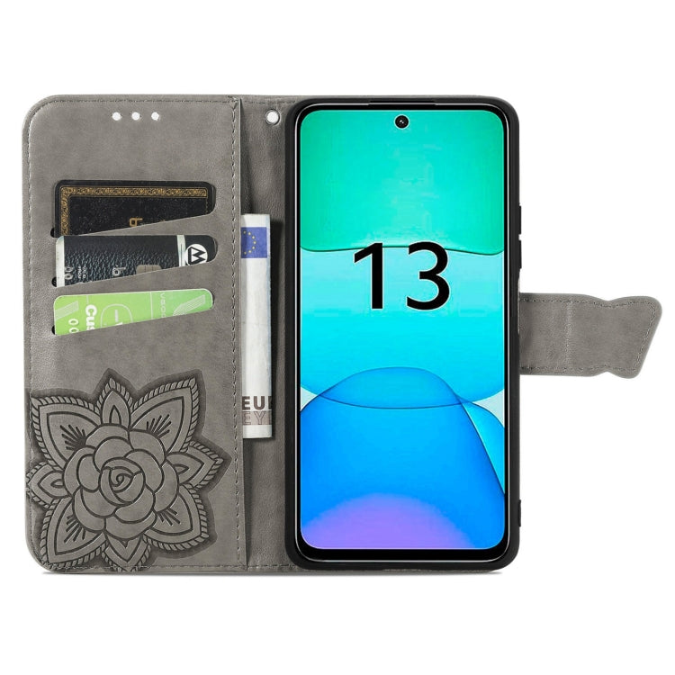For Xiaomi Redmi 13 4G Butterfly Love Flower Embossed Leather Phone Case