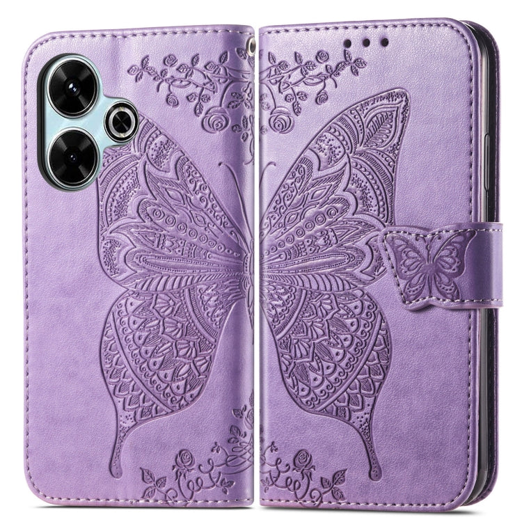 For Xiaomi Redmi 13 4G Butterfly Love Flower Embossed Leather Phone Case