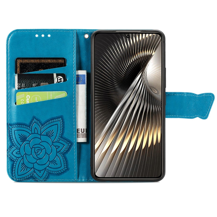 For Xiaomi Redmi Turbo 3 5G Butterfly Love Flower Embossed Leather Phone Case