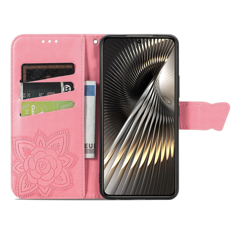 For Xiaomi Redmi Turbo 3 5G Butterfly Love Flower Embossed Leather Phone Case