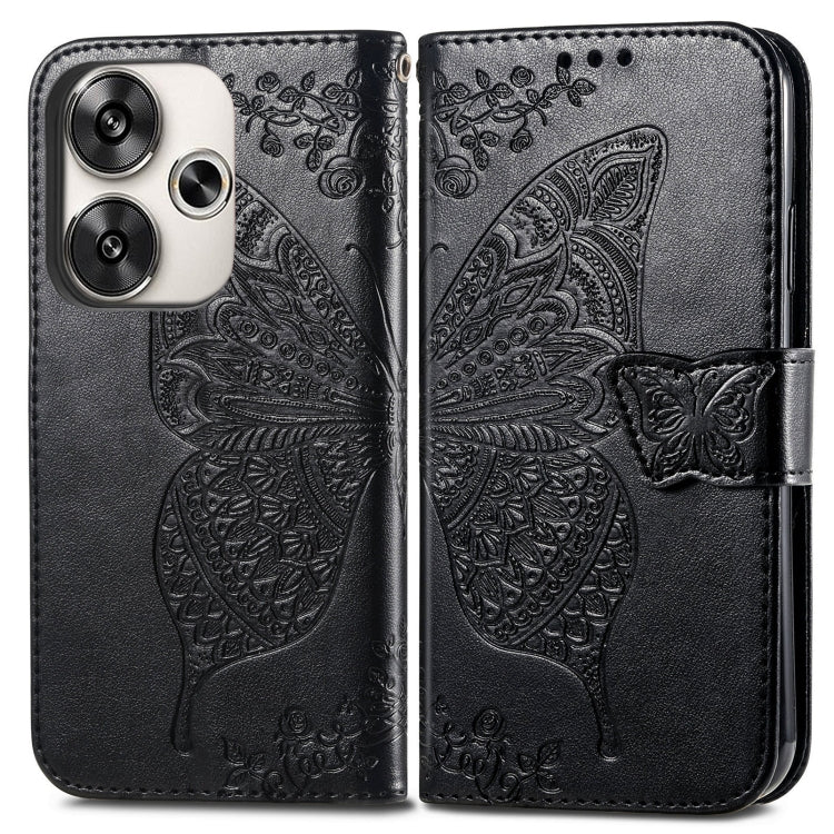 For Xiaomi Redmi Turbo 3 5G Butterfly Love Flower Embossed Leather Phone Case