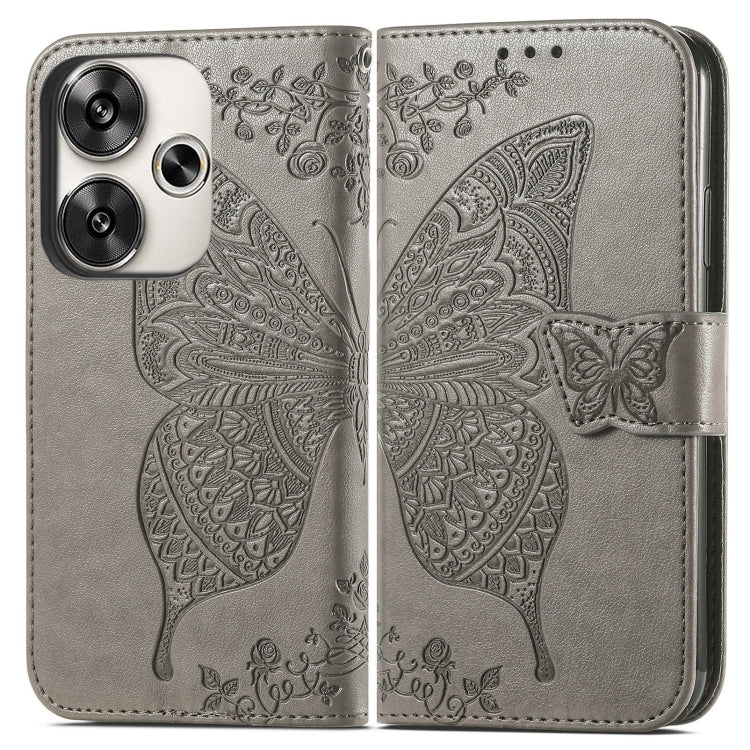 For Xiaomi Redmi Turbo 3 5G Butterfly Love Flower Embossed Leather Phone Case