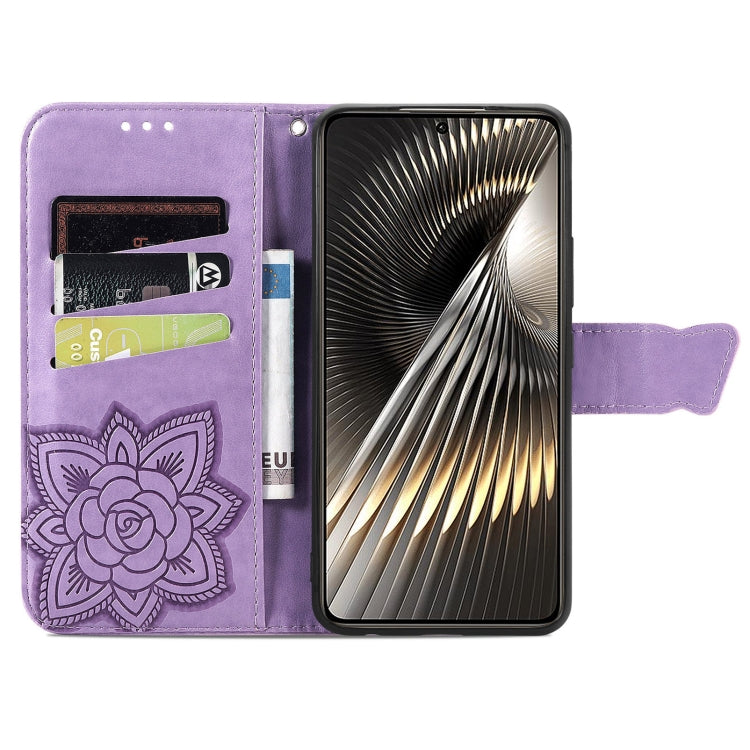 For Xiaomi Redmi Turbo 3 5G Butterfly Love Flower Embossed Leather Phone Case