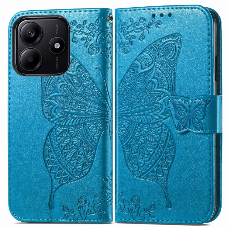 For Xiaomi Redmi Note 14 5G Butterfly Love Flower Embossed Leather Phone Case