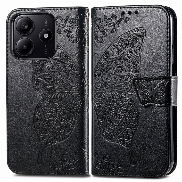 For Xiaomi Redmi Note 14 5G Butterfly Love Flower Embossed Leather Phone Case