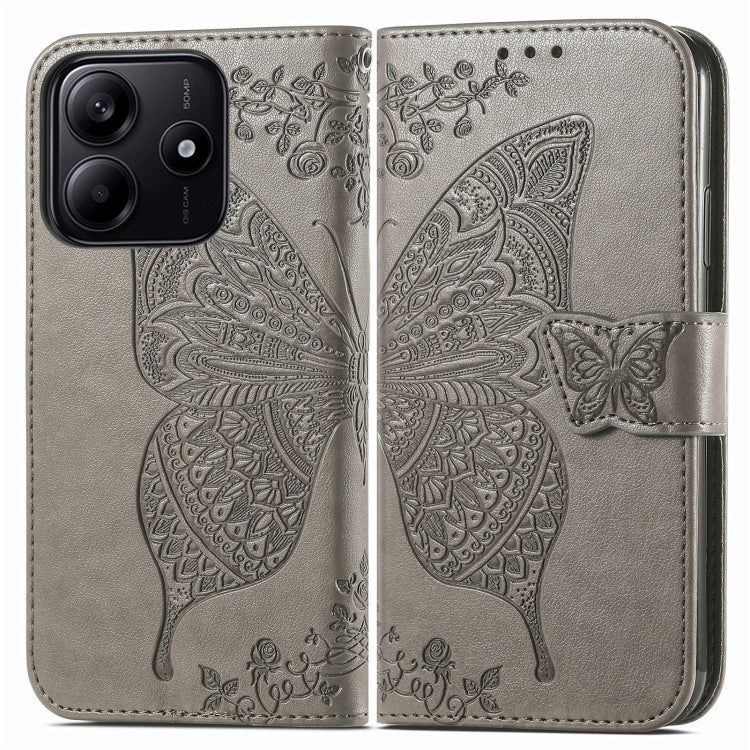 For Xiaomi Redmi Note 14 5G Butterfly Love Flower Embossed Leather Phone Case