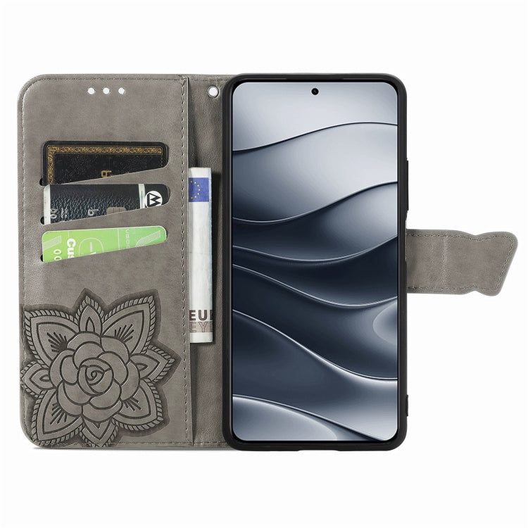 For Xiaomi Redmi Note 14 5G Butterfly Love Flower Embossed Leather Phone Case
