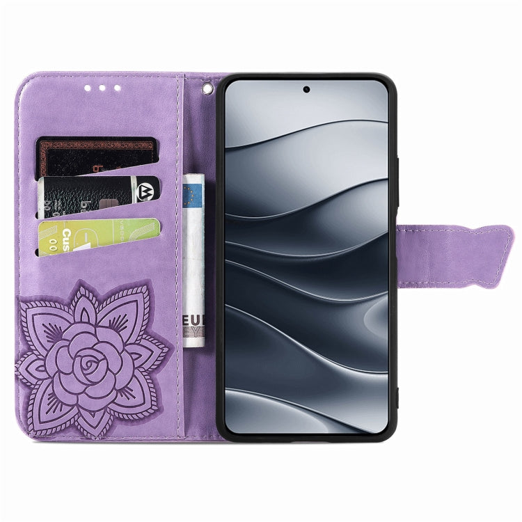 For Xiaomi Redmi Note 14 5G Butterfly Love Flower Embossed Leather Phone Case