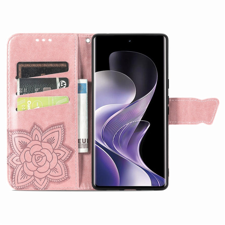 For Xiaomi Redmi Note 14 Pro 5G Butterfly Love Flower Embossed Leather Phone Case