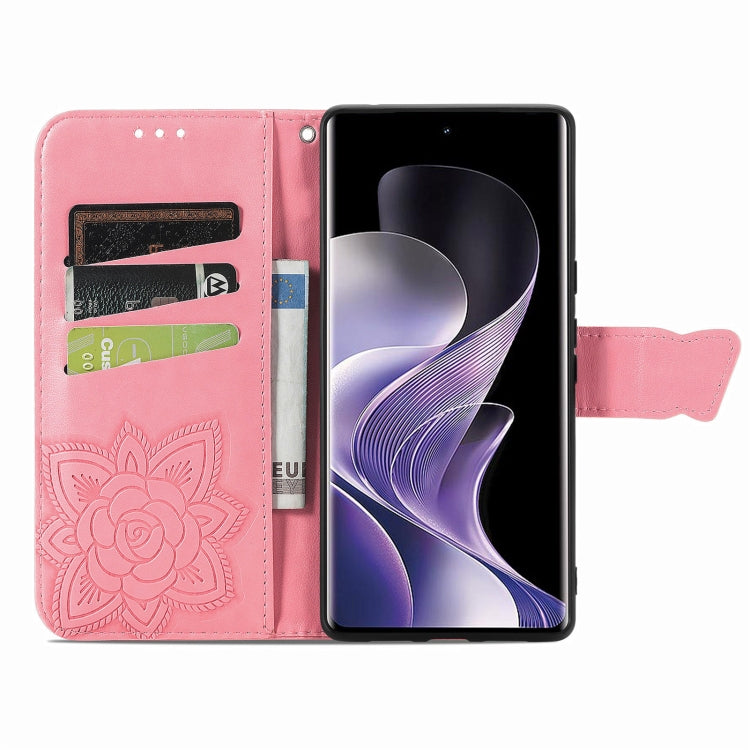 For Xiaomi Redmi Note 14 Pro 5G Butterfly Love Flower Embossed Leather Phone Case