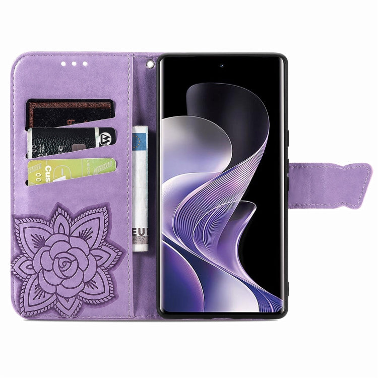 For Xiaomi Redmi Note 14 Pro 5G Butterfly Love Flower Embossed Leather Phone Case