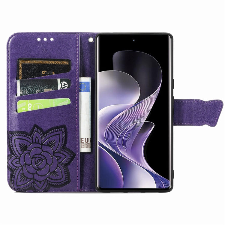 For Xiaomi Redmi Note 14 Pro 5G Butterfly Love Flower Embossed Leather Phone Case