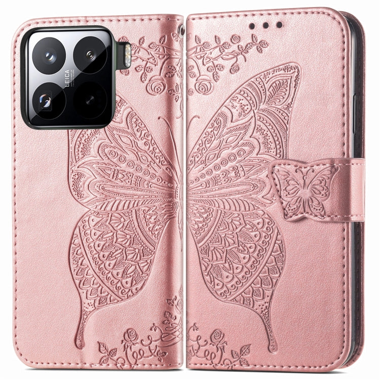For Xiaomi 15 Butterfly Love Flower Embossed Leather Phone Case