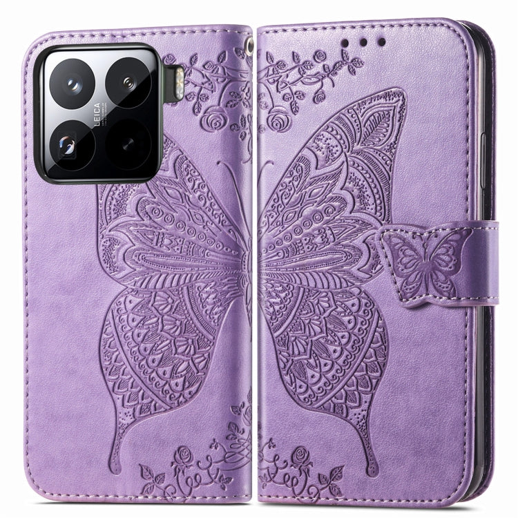 For Xiaomi 15 Butterfly Love Flower Embossed Leather Phone Case