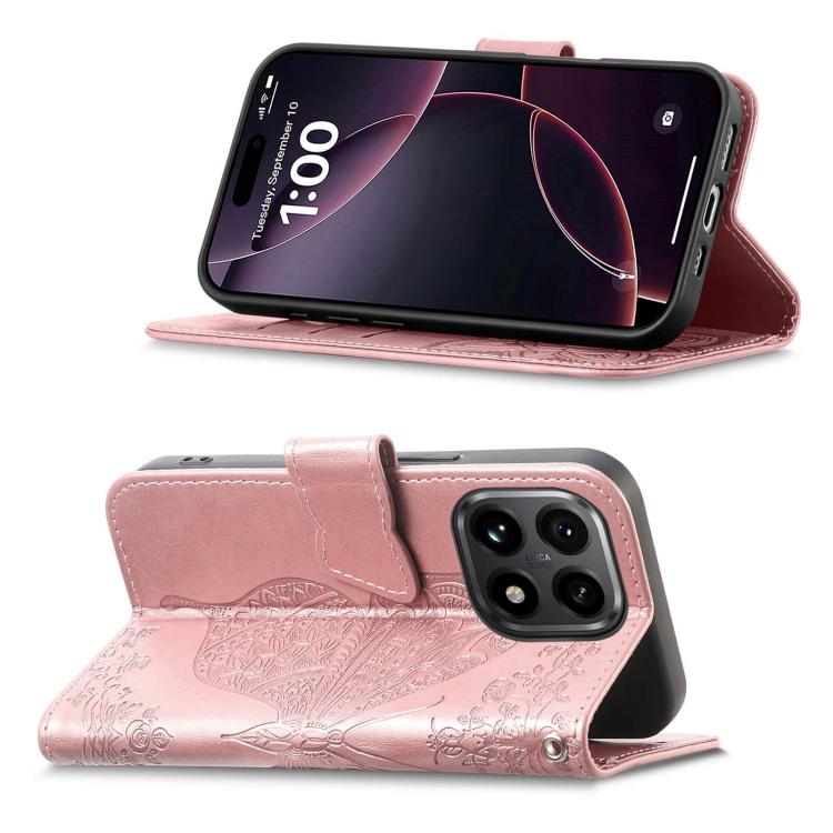 For Xiaomi 15T Butterfly Love Flower Embossed Leather Phone Case